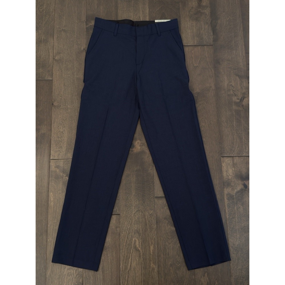 NWT Van Heusen‎ Flex Flat Front Dress Pants Boys Size 14R Navy Blue Stretch